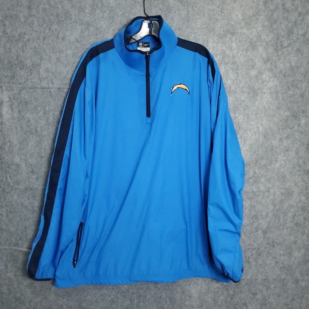 Los Angeles‎ Rams Nike Pullover 1/4 Zip Jacket Mens Size L NFL Blue Onfield NFL